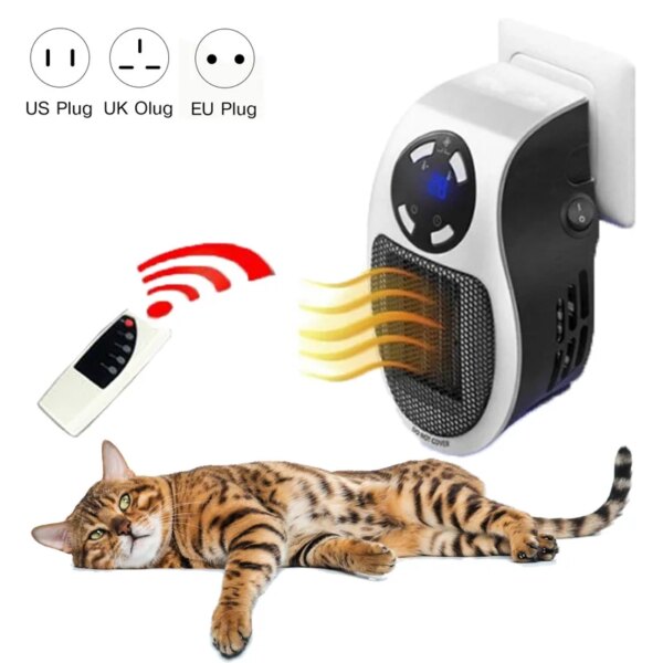 Pet cat Portable Electric Heater Plug In Wall Heater dogs Room Heating Stove Household Warmer Machine 500W Device for dog house