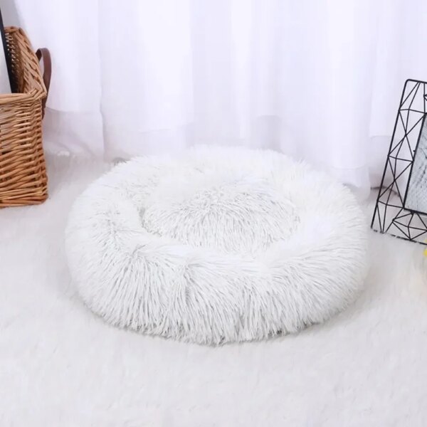 Pet dog kennel thickened round plush cat kennel Autumn and winter cat kennel warm pet kennel dog bed cat supplies