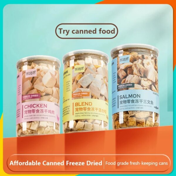 Pet snacks small canned freeze-dried chicken duck beef 3 cod quail egg yolk cat dog freeze-dried