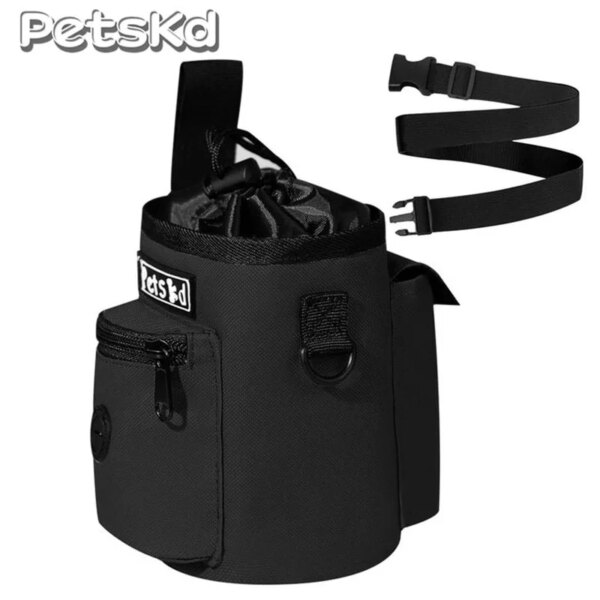 Petskd Pet Dog Treats Bag Portable Outdoor Dog Food Pouch for Training Feeding Bag Large Capacity Pet Trainer Waist Bag for Dog