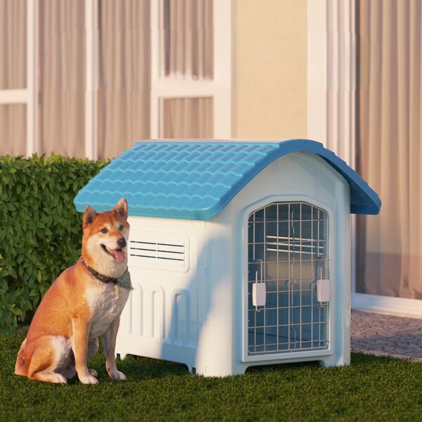 Plastic Material Large Space Dog House, Outdoor Waterproof Detachable Cleaning Pet Villa, Rainproof and Windproof Large Dog Cage