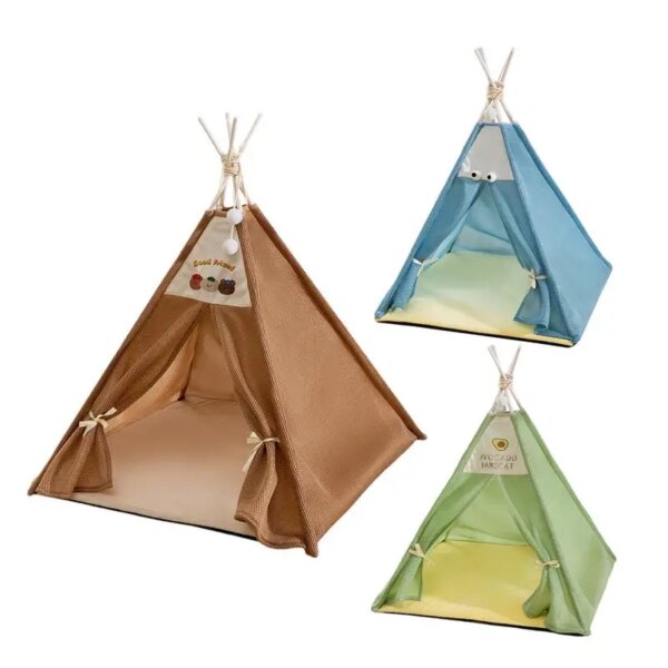 Portable Cat Playpen Pet Carriers Bag Foldable Dog Tent Puppy Travel Camping Dog Tent Breathable Dog Pet Teepee House Indoor