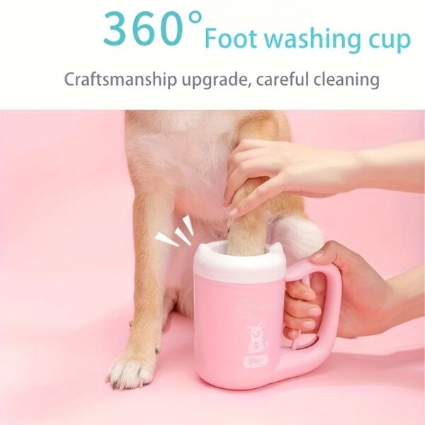 Portable Dog Foot Washer Presser Foot Cleaning Cup Cat Paw Washer Cup Pet Cleaning Supplies