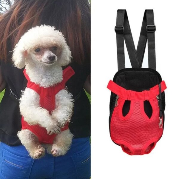 Portable Pet Carrying Backpack Outdoor Carrying Bag Breathable Dog Cat Front Chest Backpacks Small Medium Puppy Supplies