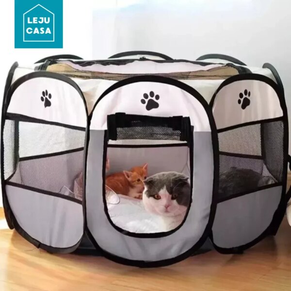 Portable Pet Tent Kennel Foldable Puppy Shelter Accessories House Playground for Puppy Dog Cat Indoor Outdoor Travel Camping Use