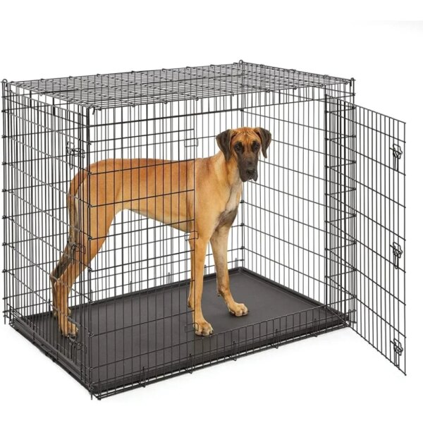 Puppy House for Dog Corral Great Dane Mastiff Ladder for Dogs Black St. Bernard Pet Accessories Doghouse Crates-f- Houses & Pens