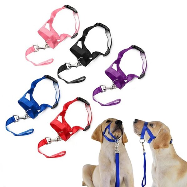 S-2XL 5Colors Adjustable No Pain No Pull Control Dog Nose Leash Lightweight Safety Anti Bark Gentle Leader Training Collar Halte