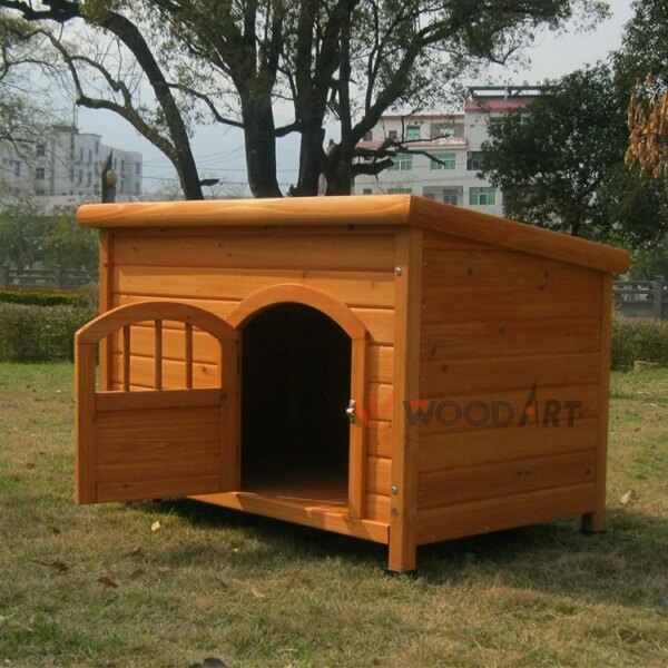 SUNNYZOO Hight Quality Large Dog Cage Wooden Outdoor Waterproof Pet House With Wire Door