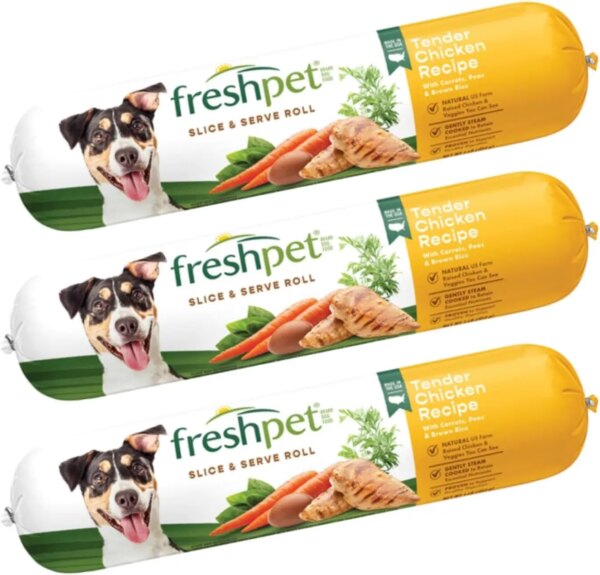 Select Dog Food, Slice & Serve Roll, Tender Chicken Recipe 1 lb - Pack of 3