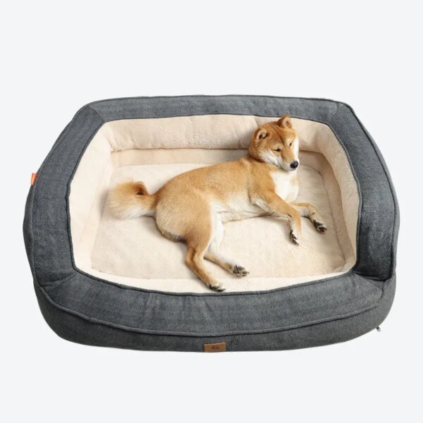 Soft Pet Linen Kennel Cat Dog House Bed Large Removable Mat Winter Warm Kennel Sofa Dog Sleeping Bag Pet Supplies Accesorios