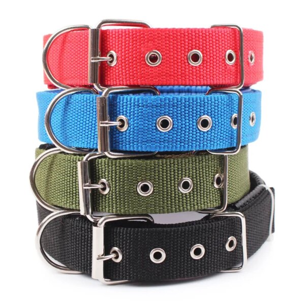 Solid Dog Collars  Nylon Dog Collar For Small Medium Large Dogs Teddy Keji Pitbull Bulldog Beagle