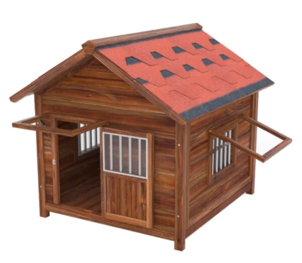 Spot wholesale hot selling wooden small animal cage indoor outdoor pet villa large kennel various size waterproof dog wood house