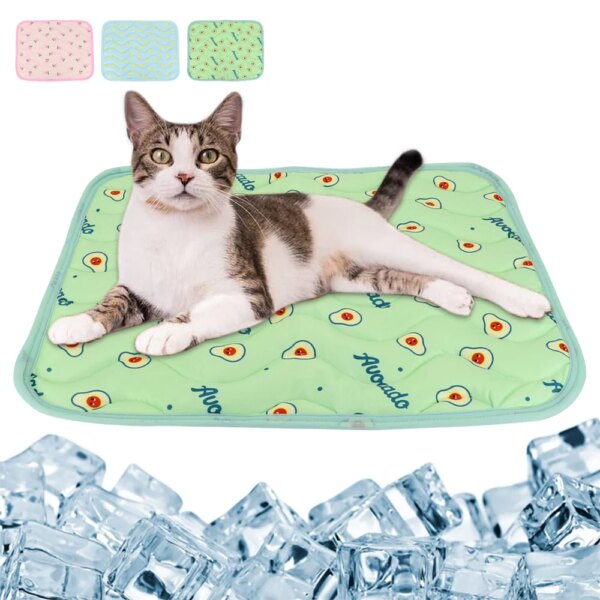 Summer Pet Cooling Mats Blanket Breathable Ice Pet Dog Cat Bed Mats For Dogs Cats Sofa Portable Sleeping Pad Pet Accessories