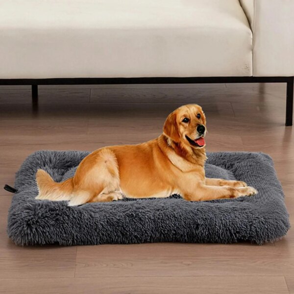 Ultra Soft Pet Bed Winter Warm Dog Bed Fluffy Plush Dog Cat Crate Beds Washable Kennel Cushions For Small Medium Large Dogs Cats