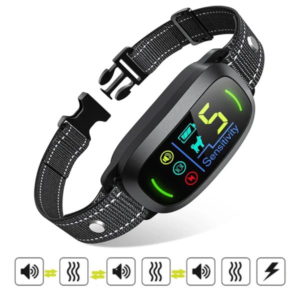 Upgrade Anti Bark Dog Collar Auto Electric Shock Vibration Beep No Barking Rechargeable Training Collar For Dogs Dog Supplies