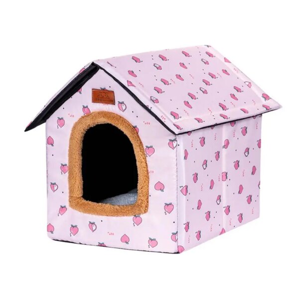 Waterproof Pet Condo Soft Indoor Outdoor Cat Small Dog Houses Wear-resistant Cute Pet Condo Foldable Detachable Pet Kitten Pu