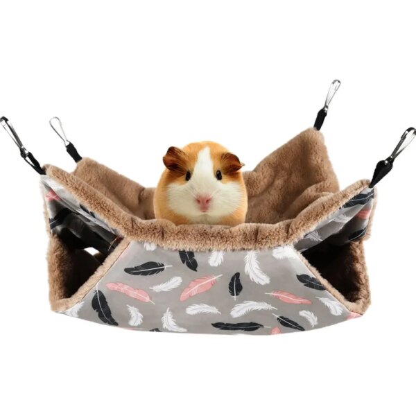 Winter Warm Hamster Hammock Guinea Pig Hanging Beds House for Small Animal Cage Rat Squirrel Chinchillas Nests Pets Supplies