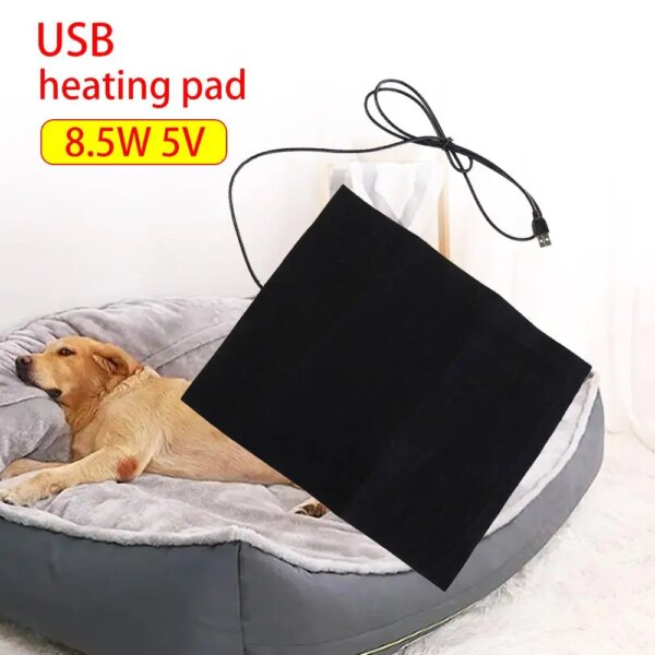 Winter Warm Pet Heating Mat Three-speed Temperature Control Seat Cushion Durable USB Heating Dog Electric Blanket