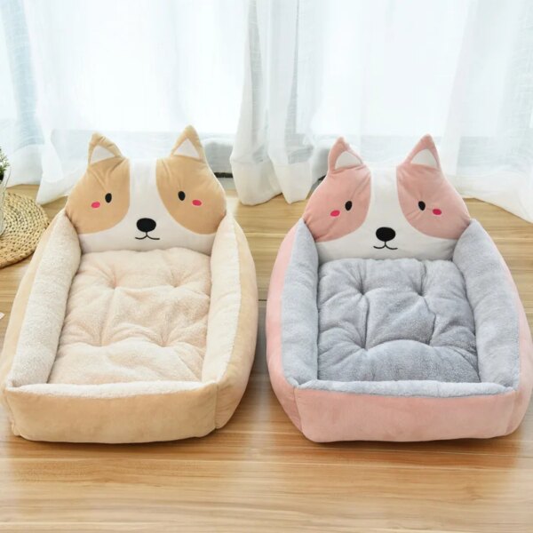 Winter Warm Puppy Cat Bed Sofa Washable Cartoon Pet Beds for Small Dogs Cats Yorkies Katten Kennels Pets Products Accessories