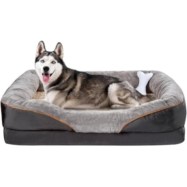 XXLarge Memory Foam Dog Bed, Orthopedic Dog Bed & Sofa with Removable Washable Cover Dog Sleeper for Large Dogs