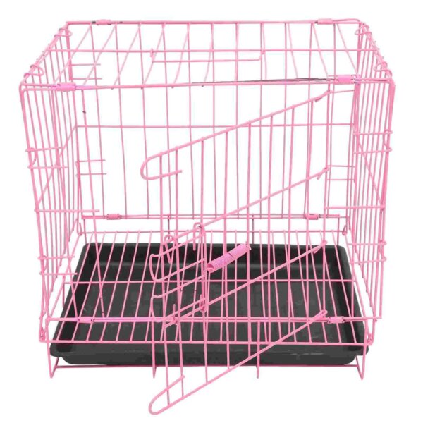 of Folding With Toilet Large Indoor Dog House Poodle Small And Medium Dog Cat Cage Rabbit Cage Puppy Cage Pet moving